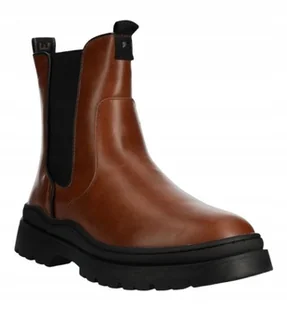 PEPE JEANS BRĄZOWE SZTYBLETY MĘSKIE NA WSUWANE ZAPIĘCIE 42 AWE - Botki męskie - miniaturka - grafika 1