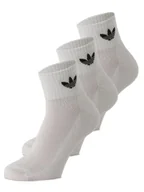 Skarpetki damskie - adidas Originals Skarpety w 3-paku Kobiety biały jednolity, M - miniaturka - grafika 1