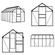 Szklarnie ogrodowe - vidaXL Szklarnia aluminiowa antracyt 7,03 m² - Szklarnia - Szklarnie - Szklarnie - Szklarnie - miniaturka - grafika 1