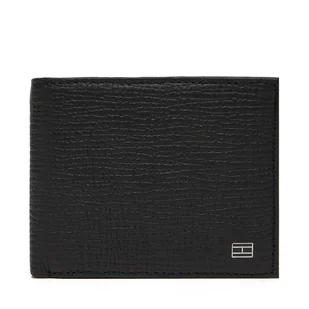 Duży Portfel Męski Tommy Hilfiger Th Flag Mini Cc Wallet AM0AM13708 Czarny - Portfele - miniaturka - grafika 1