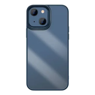 Baseus Crystal Phone Case pancerne etui do iPhone 13 z żelową ramką niebieski ARJT000603 - Etui i futerały do telefonów - miniaturka - grafika 1