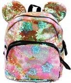 Plecaki - Plecak dla dziewczynki z uszami myszki misia cekinowy plecaczek dziewczęcy - miniaturka - grafika 1