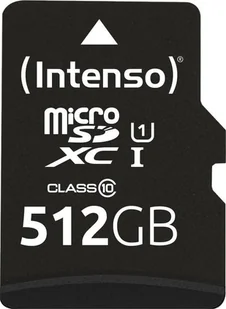 Karta Intenso Intenso microSD 512GB UHS-I Perf CL10| Performance Klasa 10 - Karty pamięci - miniaturka - grafika 1