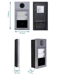 Stacja bramowa dwurodzinna Vidos One S2402P domofon WiFi telefon podtynk - Domofony - miniaturka - grafika 3