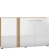 Komody - Komoda 05 Adagio ML Meble Biały, Dąb Castello - miniaturka - grafika 1