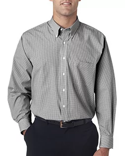 Koszule męskie - Van Heusen Męska koszula smokingowa Regular Fit Gingham Button Down Collar Dress Shirt - grafika 1