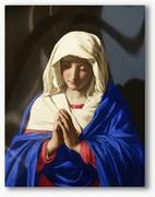Ikony i obrazy sakralne - Matka Boża w modlitwie, nowoczesny obraz religijny plexi - miniaturka - grafika 1