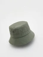 Czapki dla dzieci - Reserved - Bawełniany bucket hat - oliwkowy - miniaturka - grafika 1