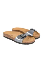 Klapki i japonki damskie - BABUNKERS Family Klapki w kolorze szarym - miniaturka - grafika 1