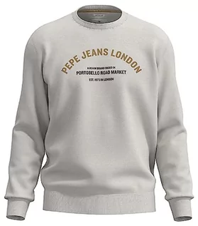 Bluzy męskie - Pepe Jeans Męska bluza Medley Crew, Biały (nie biały), S - grafika 1