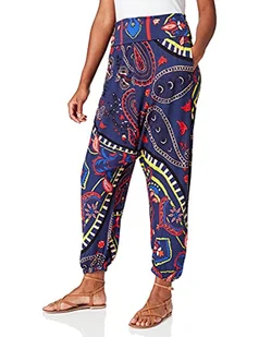 Desigual Spodnie damskie Zaragoza Casual, niebieski, XS - Spodnie damskie - miniaturka - grafika 1