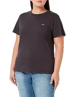 Koszulki i topy damskie - Wrangler Damska koszulka typu slim tea, Faded Black, XL - miniaturka - grafika 1