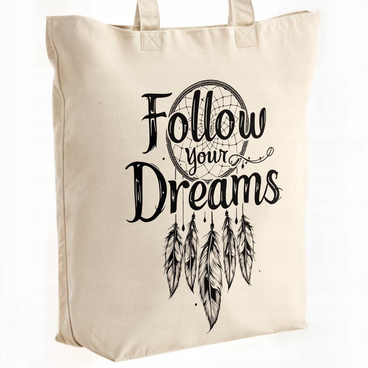 Torba bawełniana premium na zakupy Follow Your Dreams Łapacz Snów Prezent