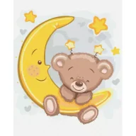Malowanie po numerach - Twoje Hobby Malowanie po numerach Niedźwiadek na księżycu - miniaturka - grafika 1