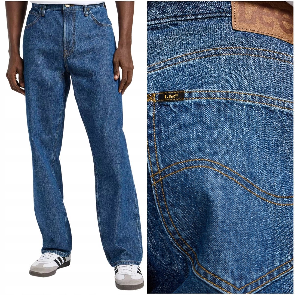 Lee Asher loose straight luźne cienkie letnie spodnie jeansowe W31 L32