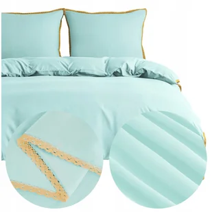 Pościel 160x200 3 części z MIKROFIBRY gładka jednolita z koronką Brandon - Pościel Pościel 160x200 3 części z MIKROFIBRY gładka jednolita z koronką Brandon - Pościel - miniaturka - grafika 1