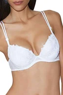Biustonosze - Aubade Damski biustonosz Push Up Wandering Love, Biały (biały blanc biały), 65D - miniaturka - grafika 1