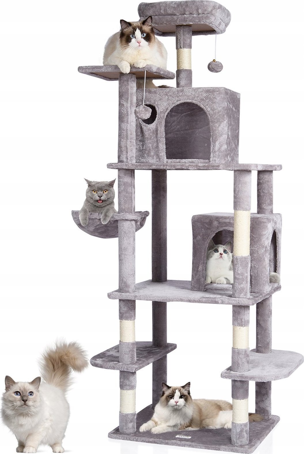 Vevor Wieża dla Kotów z Drapakiem 8 Platform