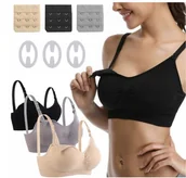 Biustonosze ciążowe - Biustonosz Do Karmienia Stanik Ciążowy Bezszwowy Miękki Zestaw 3 Szt L - miniaturka - grafika 1