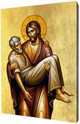 Ikony i obrazy sakralne - Ikona Jezus Dobry Samarytanin - miniaturka - grafika 1