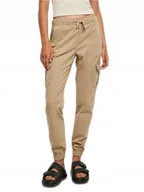 Spodnie damskie - URBAN CLASSICS SPODNIE DAMSKIE BEŻOWE BOJÓWKI CASUAL S 6BA - miniaturka - grafika 1