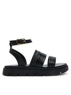 Tommy Hilfiger Sandały Sandal T4A2-33798-0371 M Czarny - Buty dla dziewczynek - miniaturka - grafika 1