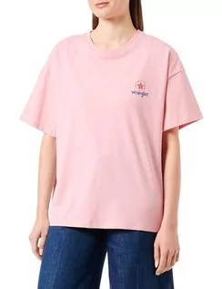 Koszulki i topy damskie - Wrangler Koszulka damska Girlfriend, Sick Pink, M - grafika 1