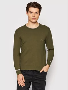 Swetry męskie - Guess Sweter Kevin M1YR53 Z2SA0 Zielony Slim Fit - grafika 1