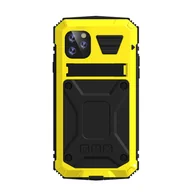 Etui i futerały do telefonów - Odporny na upadki pokrowiec na smartfon do telefonuEtui na telefony 11/11pro Zderzak ze stojakiem Żółty - miniaturka - grafika 1