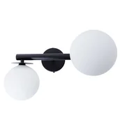 Lampy ścienne - Kinkiet ścienny Avola czarno-biały 2xG9x12W wym: 19 x 31 x 25 cm szkło IP20 SIGMA - miniaturka - grafika 1