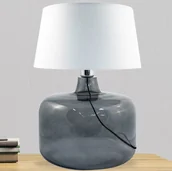 Lampy stojące - Zuma Line 5530WH Batumi Grafit 1x60W Lampa stołowa biały grafit - miniaturka - grafika 1