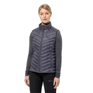 Damska kamizelka puchowa Jack Wolfskin PASSAMANI DOWN VEST W dolphin - M - Kamizelki damskie - miniaturka - grafika 1