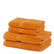 Ręczniki - DecoKing DecoKing - Komplet Ręczników Bawełnianych Pomarańczowy MARINA GŁADKIE - 2*70x140+ 2*50x100 - miniaturka - grafika 1