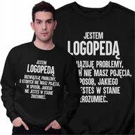 Bluzy męskie - Bluza Dla Logopedy Śmieszny Prezent Rozwiązuję Problemy Bluza Męska - miniaturka - grafika 1