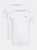 Koszulki męskie - Pepe Jeans Komplet 2 t-shirtów Pepe Tshirt 2P PMU10976 Biały Regular Fit - miniaturka - grafika 1