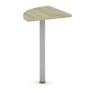 Inne meble biurowe - B2B Partner Narożnik biurka, 800x800x750 mm, biały/dąb sonoma 437485 - miniaturka - grafika 1