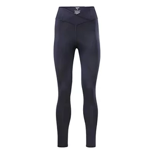 Legginsy - Reebok Damskie legginsy z wysokim stanem do treningu, Vector Navy, XL - grafika 1