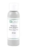 Przybory szkolne - Farba akrylowa metaliczna silver 60ml - Dalprint - miniaturka - grafika 1