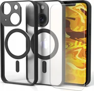 Etui i futerały do telefonów - Hello Case Etui do iPhone 13 Czarny MagSafe, Magnetyczne, Pancerne, Obudowa szkło - miniaturka - grafika 1