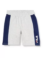 Spodenki damskie - FILA Chłopięce szorty Crotone, Light Grey Melange-medieval Blue, 86-92 - miniaturka - grafika 1