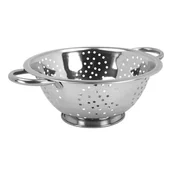 Przybory do gotowania - STALOWY DURSZLAK 24cm Z UCHWYTAMI KINGHOFF KH-1235 - miniaturka - grafika 1