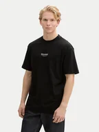 Koszulki męskie - Tom Tailor Denim T-Shirt 1045021 Czarny Relaxed Fit - miniaturka - grafika 1
