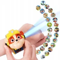 Figurki dla dzieci - ZEGAREK 3D Z PROJEKTOREM PSI PATROL RUBBLE RZUTNIK WYŚWIETLA OBRAZ FIGURKA - miniaturka - grafika 1