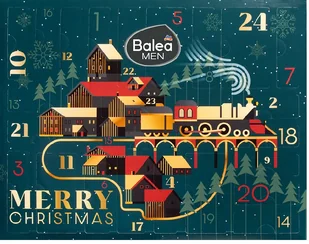 Kalendarz adwentowy męski z kosmetykami Balea Men 2025 - Ozdoby bożonarodzeniowe Kalendarz adwentowy męski z kosmetykami Balea Men 2025 - Ozdoby bożonarodzeniowe - miniaturka - grafika 1