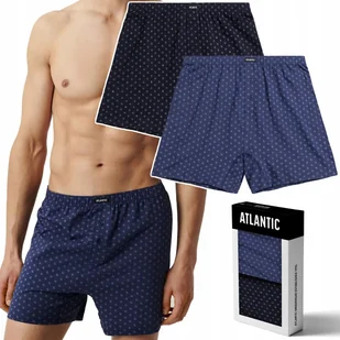 Bokserki męskie 100% BAWEŁNA luźne 2 PARY ATLANTIC 2MBX-069 - L - Majtki męskie - miniaturka - grafika 1