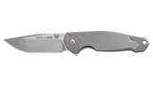 Noże - Nóż składany Viper Katla Grey Titanium 3D, Stonewashed M390 by Jesper Voxnæs (V5982TI3D) - miniaturka - grafika 1