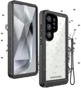 Etui wodoszczelne Supero do Samsung Galaxy S25 Ultra, przezroczyste z czarną ramką - Etui i futerały do telefonów - miniaturka - grafika 1
