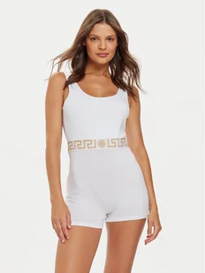 Versace Kombinezon 1015857 1A10011 Biały Slim Fit - Piżamy damskie - miniaturka - grafika 1