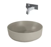 Umywalki - Beżowa Umywalka Nablatowa 42 Elita Lorca - miniaturka - grafika 1