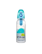 Butelki dla niemowląt - Canpol Babies Butelka wąska Love&Sea 250 ml turkusowa - miniaturka - grafika 1